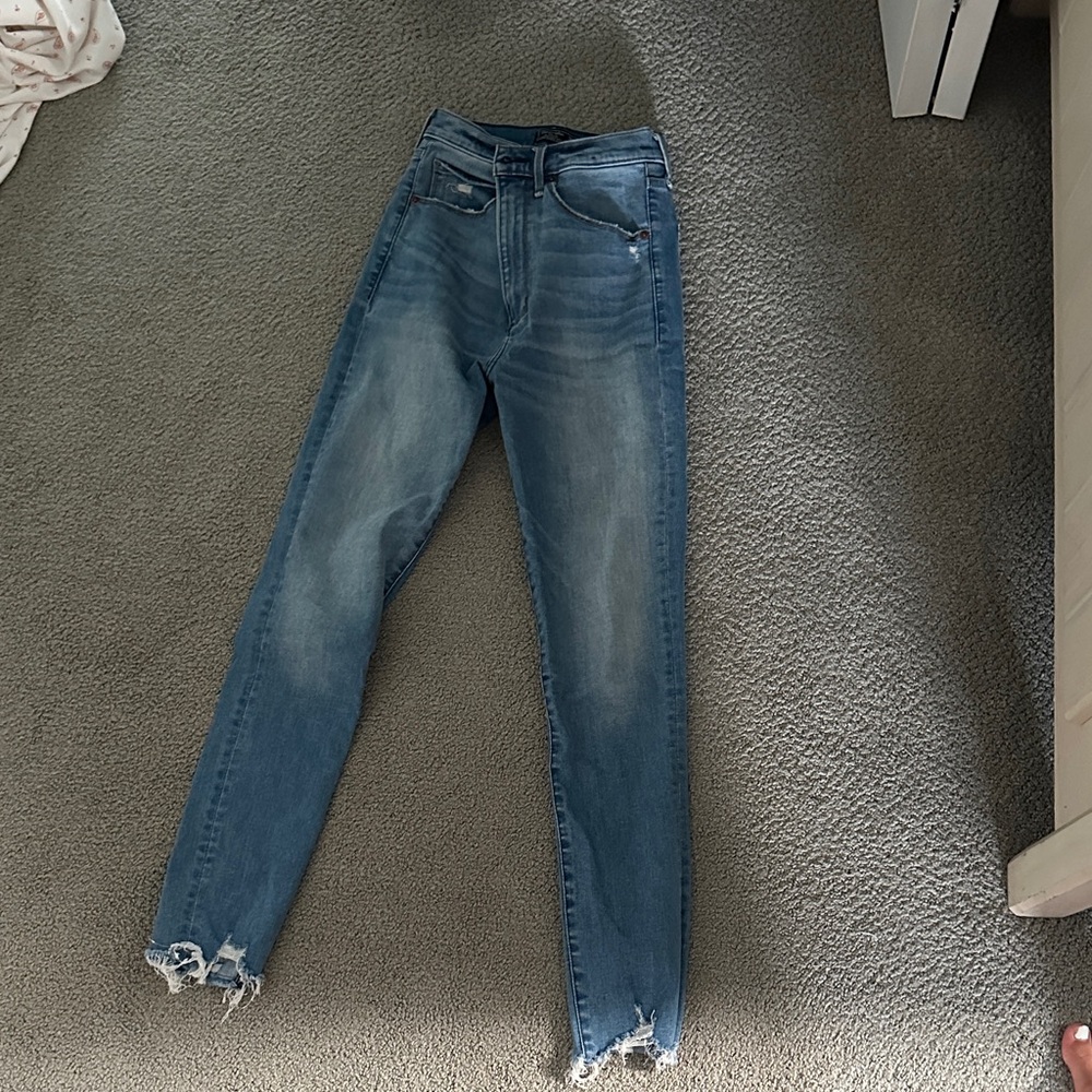 Abercrombie & Fitch Distressed Blue Skinny Jeans
